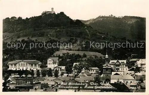 AK / Ansichtskarte Blankenburg Bad Allianzhaeuser Ruine Greifenstein Kat. Bad Blankenburg