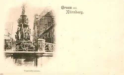 AK / Ansichtskarte Nuernberg Tugendbrunnen Kat. Nuernberg