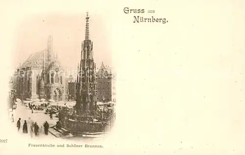 AK / Ansichtskarte Nuernberg Frauenkirche Schoener Brunnen Kat. Nuernberg