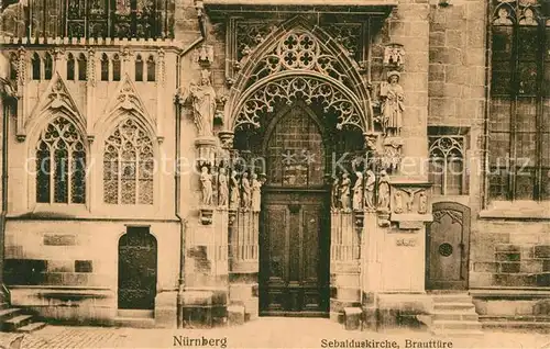 AK / Ansichtskarte Nuernberg Sebalduskirche Brauttuere Kat. Nuernberg