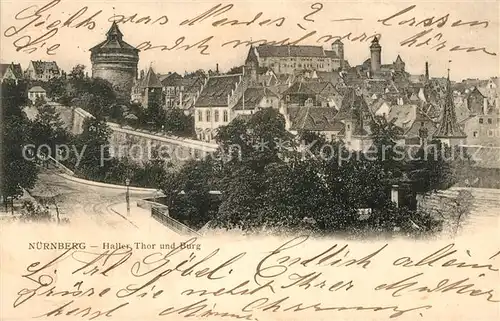 AK / Ansichtskarte Nuernberg Haller Tor Burg Kat. Nuernberg