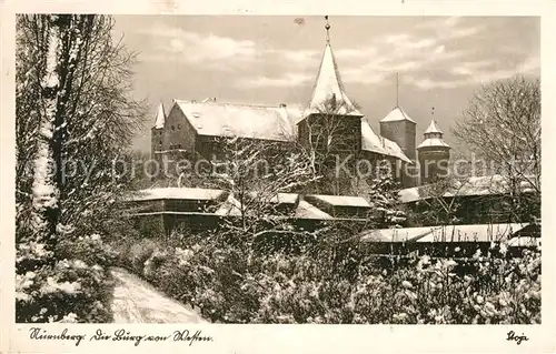 AK / Ansichtskarte Nuernberg Burg Winter Kat. Nuernberg