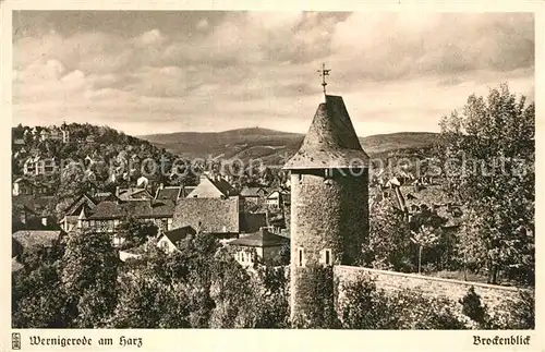 AK / Ansichtskarte Wernigerode Harz Brockenblick  Kat. Wernigerode