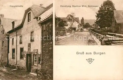 AK / Ansichtskarte Burgen Mosel Hauptstrasse Handlung  Kat. Burgen