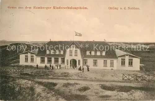 AK / Ansichtskarte Ording Hamburger Kindererholungsheim 