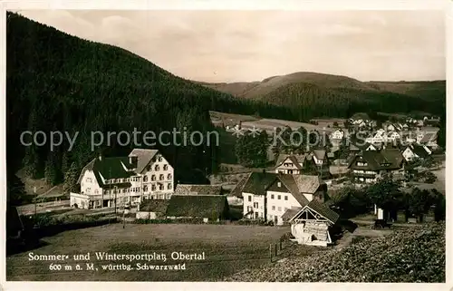 AK / Ansichtskarte Obertal Baiersbronn Ortsansicht Hotel Adler  Kat. Baiersbronn