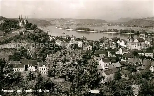 AK / Ansichtskarte Remagen Teilansicht mit Apollinariskirche Kat. Remagen