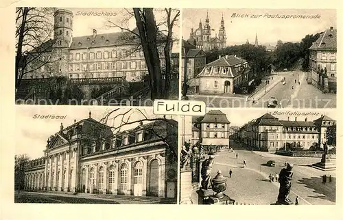 AK / Ansichtskarte Fulda Pauluspromenade Stadtsaal Stadtschloss Bonifatiusplatz Kat. Fulda