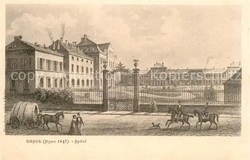 AK / Ansichtskarte Basel BS Spital anno 1845 Kat. Basel