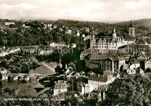 AK / Ansichtskarte Weilburg Stadtpanorama Lahnbruecke Schloss Kat. Weilburg Lahn