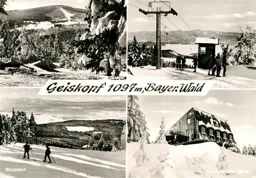 AK / Ansichtskarte Bischofsmais Oberbreitenauer Riegel Liftbergstation Geiskopfhuette Skiabfahrt Wintersportplatz Bayerischer Wald Kat. Bischofsmais