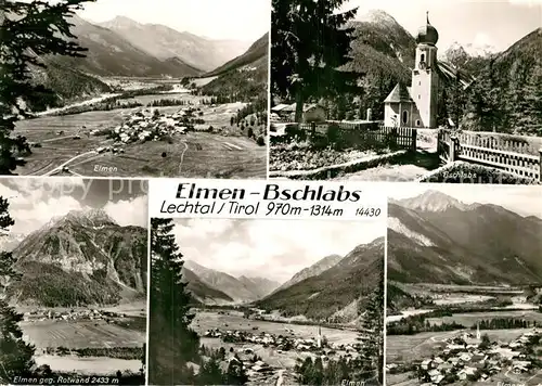 AK / Ansichtskarte Bschlabs Panorama Elmen Kirche Alpen  Kat. Pfafflar