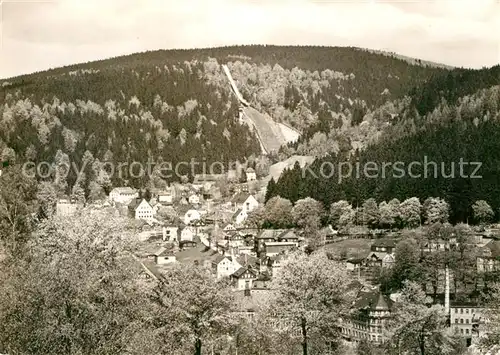 AK / Ansichtskarte Klingenthal Vogtland Blick zur Grossen Aschbergschanze Kat. Klingenthal Sachsen