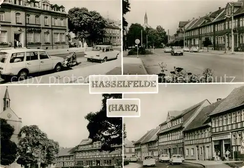 AK / Ansichtskarte Hasselfelde FDGB Erholungsheim Zur Krone Breite Strasse Rathaus Am Markt Kat. Hasselfelde