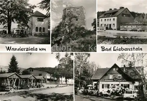 AK / Ansichtskarte Bad Liebenstein HOG Altenstein Waldgaststaette Kraetzersrasen Forsthaus Kissel Waldgaststaette Hubertushof Kat. Bad Liebenstein