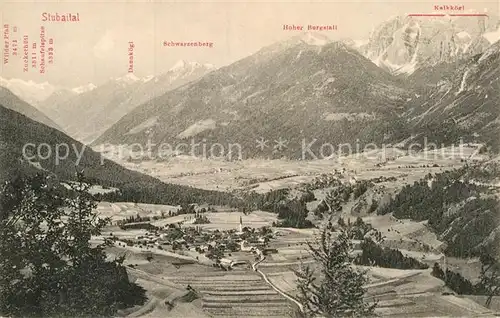 AK / Ansichtskarte Stubaital Bergkette Panorama Kat. Neustift im Stubaital