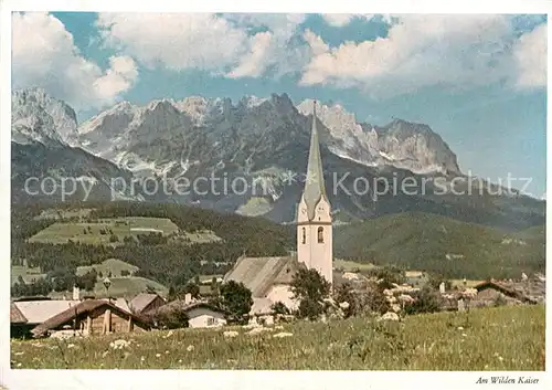 AK / Ansichtskarte Ellmau Tirol Wilder Kaiser Kirche Kat. Ellmau