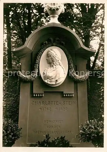 AK / Ansichtskarte Weimar Thueringen Denkmal Charlotte von Stein Kat. Weimar