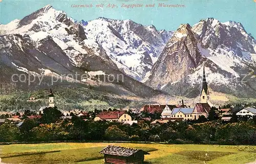 AK / Ansichtskarte Garmisch Partenkirchen Alp Zugspitze Waxenstein Kat. Garmisch Partenkirchen