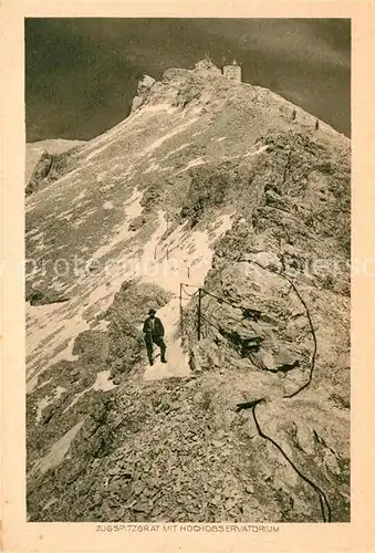 AK / Ansichtskarte Zugspitze Zugspitzgrat Hochobservatorium Kat. Garmisch Partenkirchen