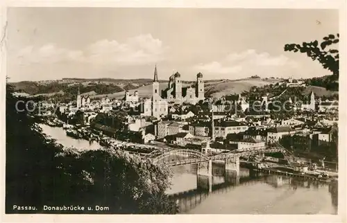 AK / Ansichtskarte Passau Donaubruecke Dom Kat. Passau