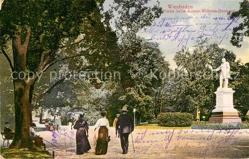 AK / Ansichtskarte Wiesbaden Kaiser Wilhelm Denkmal Park Kat. Wiesbaden