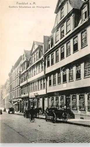 AK / Ansichtskarte Frankfurt Main Goethe Geburtshaus Hirschgraben Kat. Frankfurt am Main