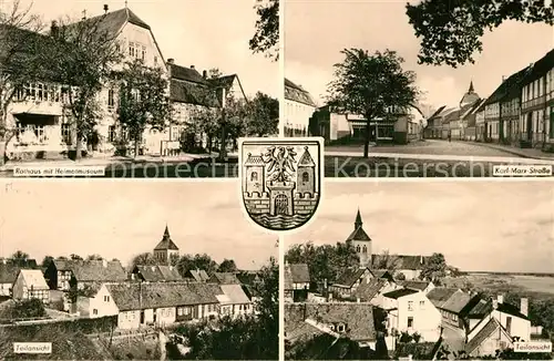 AK / Ansichtskarte Arneburg Rathaus Heimatmuseum Karl MarxStrasse Teilansicht  Kat. Arneburg