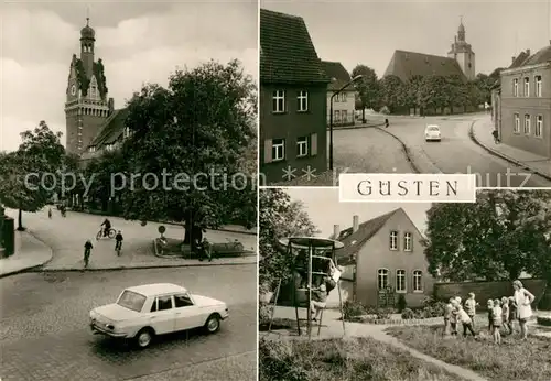 AK / Ansichtskarte Guesten Anhalt Platz der Freundschaft Rathaus Kirchplatz Kindergarten Kat. Guesten Anhalt