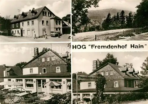 AK / Ansichtskarte Hain Oybin Teilansicht Hochwald Fremdenhof Terrasse  Kat. Kurort Oybin