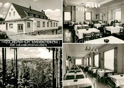 AK / Ansichtskarte Masserberg Berghof Gaststaette Veranda Teilansicht  Kat. Masserberg