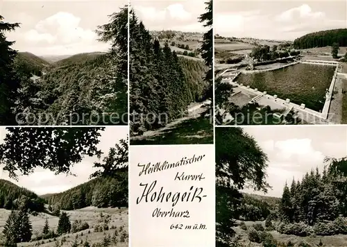 AK / Ansichtskarte Hohegeiss Harz Landschaftspanorama Freibad Kat. Braunlage