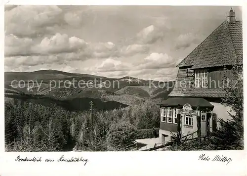 AK / Ansichtskarte Wernigerode Harz Brockenblick vom Armeleuteberg Berggasthaus Kat. Wernigerode