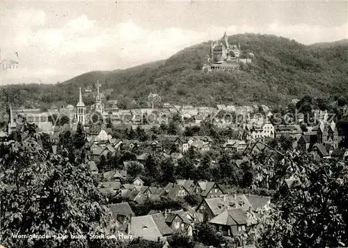 AK / Ansichtskarte Wernigerode Harz Stadtblick Schloss Kat. Wernigerode