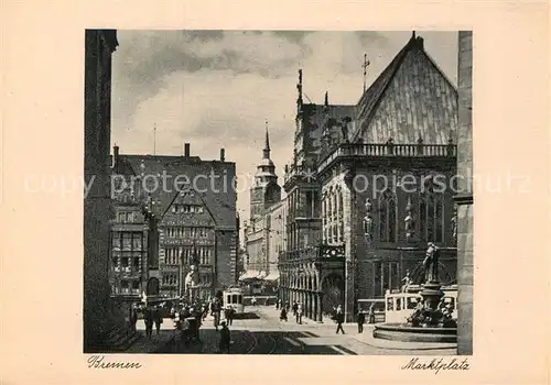 AK / Ansichtskarte Bremen Marktplatz Kat. Bremen