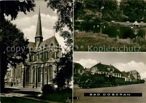 AK / Ansichtskarte Bad Doberan Klosterkirche Seb Bach Garten Baederbahn Kat. Bad Doberan