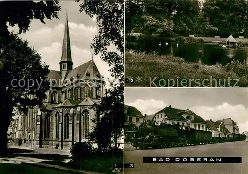 AK / Ansichtskarte Bad Doberan Klosterkirche Seb Bach Garten Baederbahn Kat. Bad Doberan