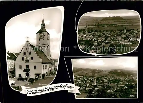 AK / Ansichtskarte Deggendorf Donau Rathaus Panorama Kat. Deggendorf