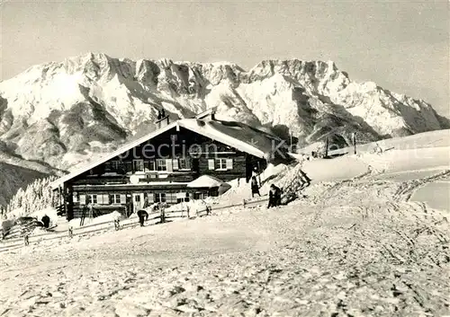 AK / Ansichtskarte Rossfeldhuette mit Untersberg Kat. Berchtesgaden