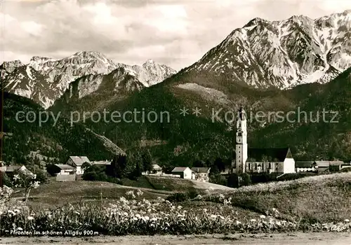 AK / Ansichtskarte Pfronten Kirche Panorama Kat. Pfronten