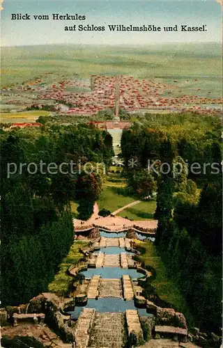 AK / Ansichtskarte Kassel Schloss Wilhelmshoehe Blick vom Herkules  Kat. Kassel