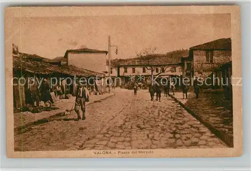 AK / Ansichtskarte Valona Piazza del Mercato Kat. Albanien