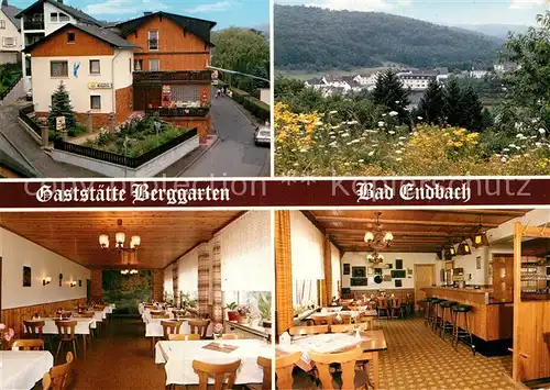 AK / Ansichtskarte Bad Endbach Gaststaette Berggarten Teilansicht Gaststube Kat. Bad Endbach