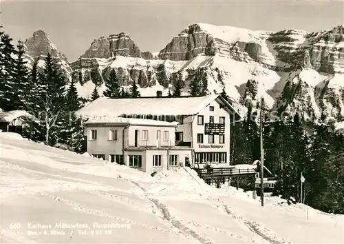 AK / Ansichtskarte Flumserberg Flums Kurhaus Maetzwiese