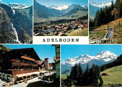 AK / Ansichtskarte Adelboden Wasserfall Ortspartie Kat. Adelboden
