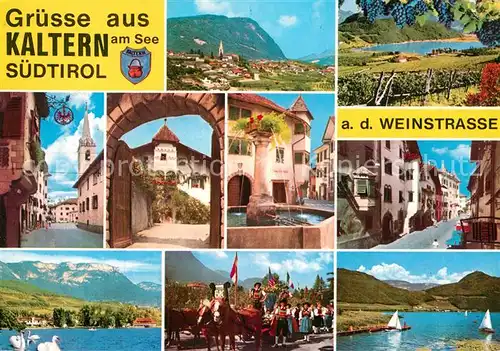 AK / Ansichtskarte Kaltern Weinstrasse Tirol Schwaene ueberetsch bei Bozen Kat. 