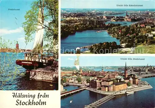 AK / Ansichtskarte Stockholm Stadshurset Utsikt fran Kaknaestornet und Stadshuset Kat. Stockholm