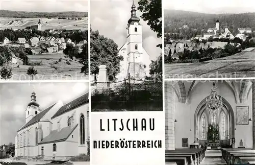 AK / Ansichtskarte Litschau Ortsansicht mit Kirche Kat. Litschau