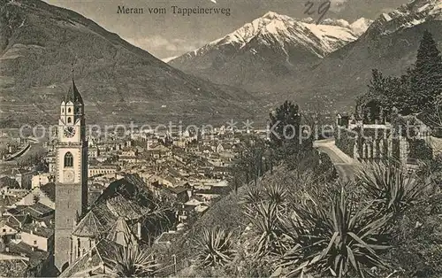 AK / Ansichtskarte Meran Merano Stadtpanorama Blick vom Tappeinerweg