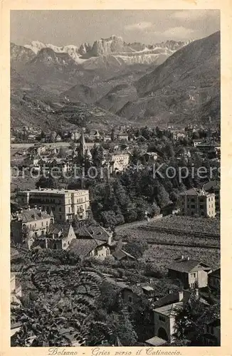 AK / Ansichtskarte Bolzano Gries verso il Catinaccio Rosengarten Dolomiten Kat. Bolzano